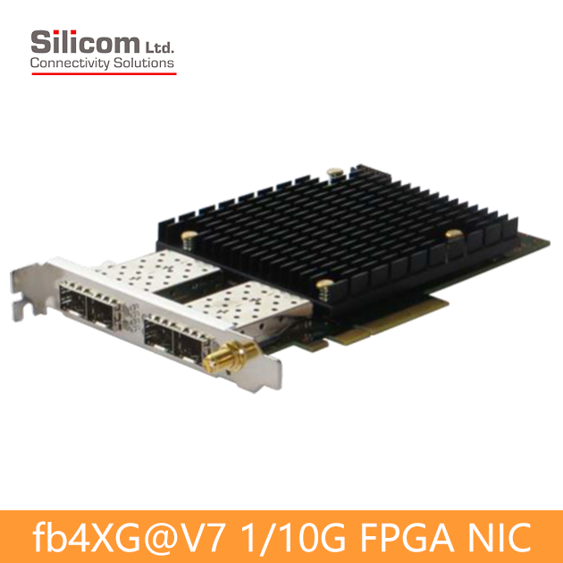 fb4XG@V7 FPGA Card Quad Port SFP+ 100/1G + 10G  GbE PCI Express FPGA Card 1