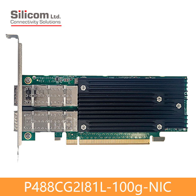 Silicom P488CG2I81L 雙埠 100G 乙太網路 PCIe 卡 2