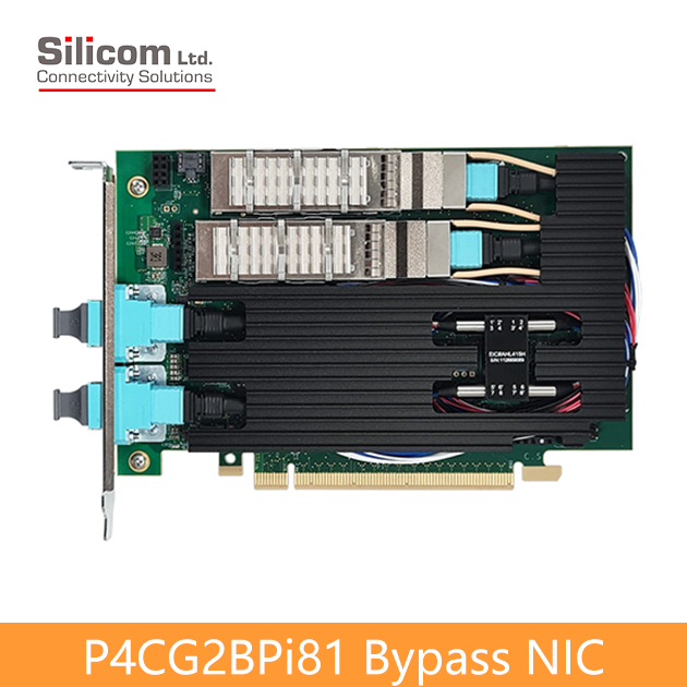Silicom P4CG2BPi81 雙埠 100G乙太網路 Bypass PCIe Gen 4.0卡
